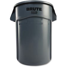 Rubbermaid 2643-60 BRUTE 44-Gallon Utility Container - 166.56 L Capacity - Handle, Fade Resistant, Warp Resistant, Crack Resistant, Crush Resistant, Reinforced, Tear Resistant, Damage Resistant, Durable, Stackable - 31.5" Height x 24" Diameter - Gray - 1 Each