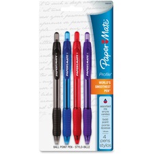 Paper Mate Profile - Bold Pen Point - Retractable - Assorted - 4 / Pack