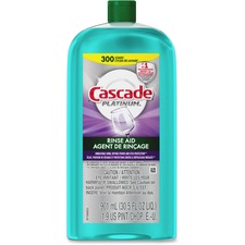 Cascade Platinum Rinse Aid, Original Scent - 30.5 fl oz (1 quart) - Original Scent - 1 Each - Refillable, Quick Drying, Dishwasher Safe, Corrosion Resistant