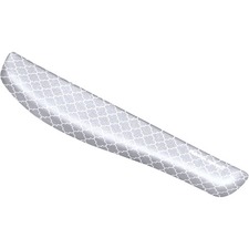 Fellowes Ultrathin PlushTouch Wrist Support Grey - 1" (25.40 mm) Height x 18.13" (460.50 mm) Width x 3.19" (81.03 mm) Depth - Gray, White - Fabric - Anti-skid, Wear Resistant, Tear Resistant - 1 Each
