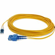 AddOn 45m SC (Male) to LC (Male) Yellow OS2 Duplex Fiber OFNR (Riser-Rated) Patch Cable