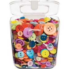 Deflecto Stackable Caddy Organizer Canister - 4.4" (111 mm) Height x 8.8" (224 mm) Width x 4" (102 mm) Depth - Clear - 1 Each