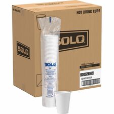 Solo 12 oz Disposable Hot Cups - 50.0 / Bag - 20 / Pack - White - Paper - Hot Drink, Coffee, Tea, Cocoa
