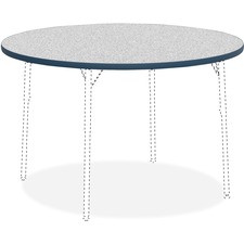 Lorell Classroom Round Activity Tabletop - Gray Nebula Round, High Pressure Laminate (HPL) Top - 1.1" Table Top Thickness x 48" Table Top Diameter - Assembly Required