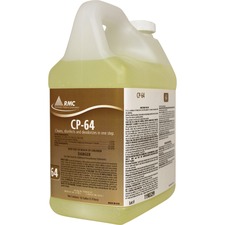 RMC CP-64 Cleaner - For Toilet - Concentrate - 64 fl oz (2 quart) - Fresh Lemon Scent - 4 / Carton - Disinfectant - Yellow
