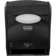 LoCor Electronic Hardwound Towel Dispenser - Touchless Dispenser - 10.2" Height x 13.6" Width x 16.4" Depth - Black - 1 Each