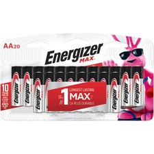 Energizer MAX Battery - For General Purpose - AA - 3000 mAh - 1.5 V DC - 20 / Pack