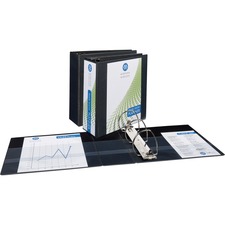 Avery® Durable View Binders - EZD Rings - 4" Binder Capacity - Letter - 8 1/2" x 11" Sheet Size - 780 Sheet Capacity - 3 x D-Ring Fastener(s) - 4 Internal Pocket(s) - Poly - Black - Recycled - Easy Insert Spine, Exposed Rivet, Gap-free Ring, Stacked Pocket - 3 / Bundle
