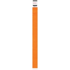 Advantus Neon Tyvek Wristbands - 500 / Pack - Neon Orange - Tyvek