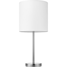 Lorell LED Contemporary Table Lamp - 22" Height - 10" Width - 10 W LED Bulb - Brushed Nickel - Desk Mountable - Silver - for Table, Desk