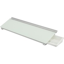 Quartet Glass Desktop Dry-Erase Pad, 18" x 6" - White Surface - Rectangle - Desktop - 1 Each