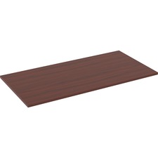 Lorell Relevance Series Tabletop - 59.9" x 29.5" x 1" Table Top - Straight Edge - Finish: Mahogany, Laminate