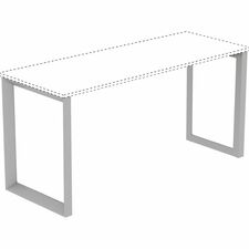 Lorell Relevance Series Desk-height Desk Leg Frame - 28.5" x 23.3" - Finish: Silver
