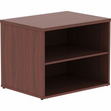 Lorell Relevance Series Storage Cabinet Credenza w/No Doors - 29.5" x 22"23.1" - 2 Shelve(s) - Finish: Mahogany, Laminate