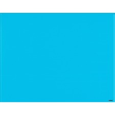 Lorell Magnetic Glass Color Dry Erase Board - 48" (4 ft) Width x 36" (3 ft) Height - Blue Glass Surface - Rectangle - Assembly Required - 1 Each