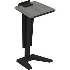 Lorell Lectern - Charcoal, Laminated Top - U-shaped Base - 45" Height x 23" Width x 20" Depth - Assembly Required