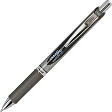 EnerGel EnerGel RTX Liquid Gel Pens - Bold Pen Point - 1 mm Pen Point Size - Refillable - Retractable - Black - Gray Barrel - 1 Each