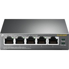 TP-Link 5-Port Gigabit Desktop Switch with 4-Port PoE+ - 5 Ports - Gigabit Ethernet - 10/100/1000Base-T - 2 Layer Supported - 4.30 W Power Consumption - 65 W PoE Budget - Twisted Pair - PoE Ports - Desktop - 3 Year Limited Warranty