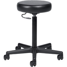 Offices to Go® File Buddy™ Swivel Stools - Black Vinyl Seat - 1 Each