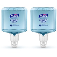 PURELL® ES6 CRT HEALTHY SOAP™ Naturally Clean Foam - Naturally Clean ScentFor - 40.6 fl oz (1200 mL) - Dirt Remover, Kill Germs - Skin - Antibacterial - Blue - Preservative-free, Paraben-free, Phthalate-free, Dye-free, Bio-based, Quick Rinse - 2 / Carton