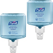 PURELL® ES8 Professional Naturally Clean Fragrance Free Foam - 40.6 fl oz (1200 mL) - Dirt Remover, Kill Germs - Skin - Blue - Fragrance-free, Preservative-free, Paraben-free, Phthalate-free, Dye-free, Bio-based - 2 / Carton