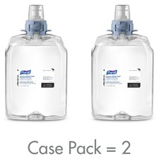 PURELL® FMX-20 Education Fragrance Free Foam Soap - 67.6 fl oz (2 L) - Dirt Remover, Kill Germs - Skin, School - Moisturizing - Clear - Fragrance-free, Dye-free, Bio-based - 2 / Carton