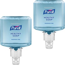 PURELL® ES6 Professional HEALTHY SOAP Mild Foam - 40.6 fl oz (1200 mL) - Dirt Remover, Kill Germs - Skin - Moisturizing - Blue - Dye-free, Fragrance-free, Bio-based - 2 / Carton