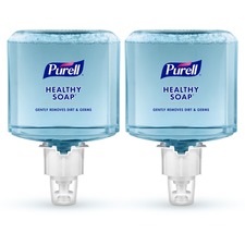 PURELL® ES6 HEALTHY SOAP™ Fresh Scent Foam - Fresh ScentFor - 40.6 fl oz (1200 mL) - Dirt Remover, Kill Germs - Skin - Moisturizing - Blue - Dye-free, Pleasant Scent, Bio-based, Phthalate-free, Paraben-free, Triclosan-free - 2 / Carton