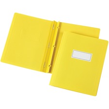 Oxford Letter Recycled Report Cover - 8 1/2" x 11" - 100 Sheet Capacity - Yellow - 1 Each