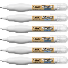 Wite-Out Shake n' Squeeze Correction Pens - Tip Applicator - 8 mL - White - 6 / Box
