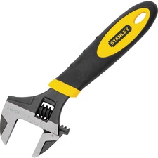 Bostitch 6" Adjustable Wrench - 6" (152.40 mm) Length - Black, Yellow - Vanadium Steel - Adjustable, Durable, Slip Resistant, Comfortable Grip, Built-in Tension Spring - 1 Each