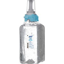 PURELLÂ® Sanitizing Gel Refill - 1.20 L - Kill Germs - Hand, Skin - Clear - Fragrance-free, Dye-free - 3 / Box