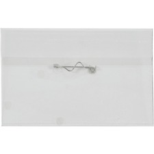 Merangue Name Badge Holder - Support 2.13" (53.97 mm) x 3.50" (88.90 mm) Media - Plastic - Clear - 10 / Pack