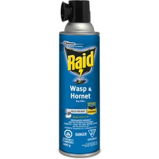 Raid Wasp/Hornet Killer Spray - Spray - Kills Wasp, Hornet, Yellow Jacket, Mud Dauber - 414.03 mL - 400 g - Black - 1 Each