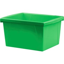 4 Gallon (15L) Classroom Storage Bin, Green (Case of 6)