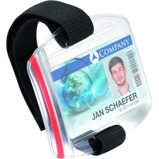 DURABLE Card Holder Outdoor Secure - Black, Transparent - 10 / Pack