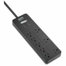 APC by Schneider Electric SurgeArrest Home/Office 8-Outlet Surge Suppressor/Protector - NEMA 5-15P - NEMA 5-15P - 2160 J - 120 V Input - 120 V AC Output - 6 ft