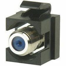 Ortronics Keystone Recessed F-conn 75 Ohm Black
