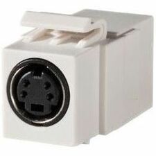 Ortronics Keystone, S-Video, Feed-Thru, Fog White
