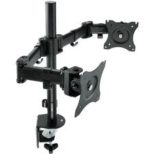 3M Clamp Mount for Monitor - Black - Height Adjustable - 2 Display(s) Supported - 28.5" Screen Support - 18.14 kg Load Capacity - 75 x 75, 100 x 100 - 1 Each