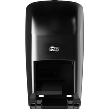 TORK Twin Bath Tissue Roll Dispenser for OptiCore - 2 x Roll - 12.3" Height x 6.8" Width x 7" Depth - Plastic - Black - Locking Cover - 1