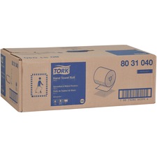 TORK Advanced Hand Towel Roll - 1 Ply - 8" x 1000 ft - 7.80" Roll Diameter - 1.90" Core - White - Paper - 6