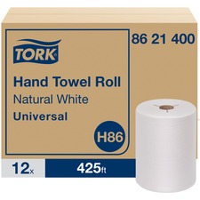 TORK Hand Towel Roll Natural White H86 - Multifold - Natural White - Fiber - 12 Roll