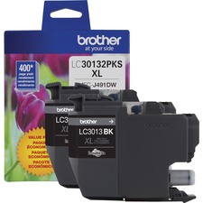 Brother LC30132PKS Original High Yield Inkjet Ink Cartridge - Black - 2 / Pack - 400 Pages