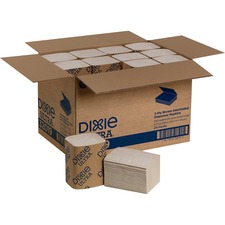 Dixie Ultra® Interfold Napkin Dispenser Refill - 2 Ply - Interfolded - 6.50" x 9.85" - Brown - 250 Per Pack - 24 / Carton