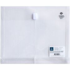 Business Source Letter File Pocket - 8 1/2" x 11" - 1" Expansion - Clear - 1 Each