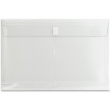 Business Source Legal File Pocket - 8 1/2" x 14" - 1" Expansion - Clear - 1 Each