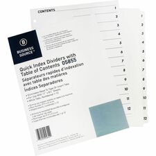 Business Source BSN05855 Index Divider