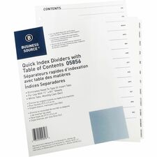 Business Source BSN05856 Index Divider