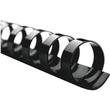 GBC CombBind 19-ring Binding Spines - 160 x Sheet Capacity - 19 x Rings - Round - Black - Plastic - 100 / Box